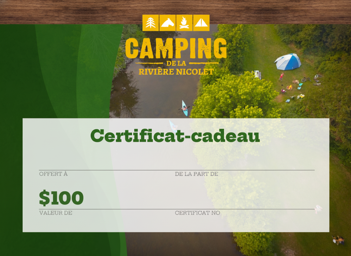Certificat-cadeau 100$