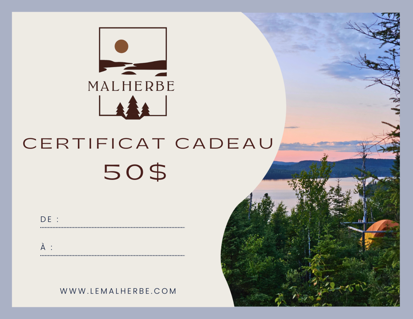 Certificat cadeau 50$