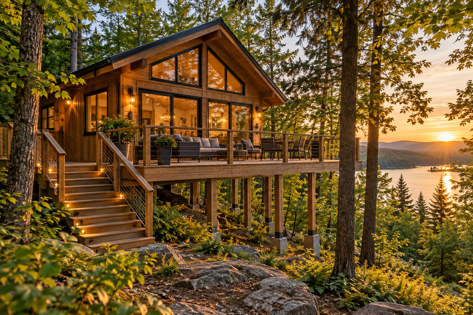 Chalet dans les arbres